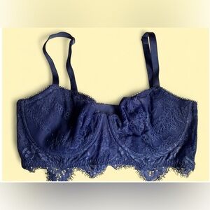 Victoria's Secret Navy Lace Longline Underwire Bra
